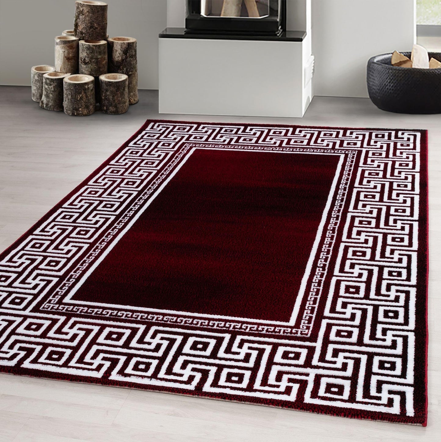 Carpetsale24 Teppich Wohnzimmer Moderne Abstrakt Wellen Design Schwarz - Grau - Weiß 160 x 230 cm - Kurzflor Schlafzimmer Pflegeleicht Extra Weich - Flauschig Waschbar Esszimmer Küche