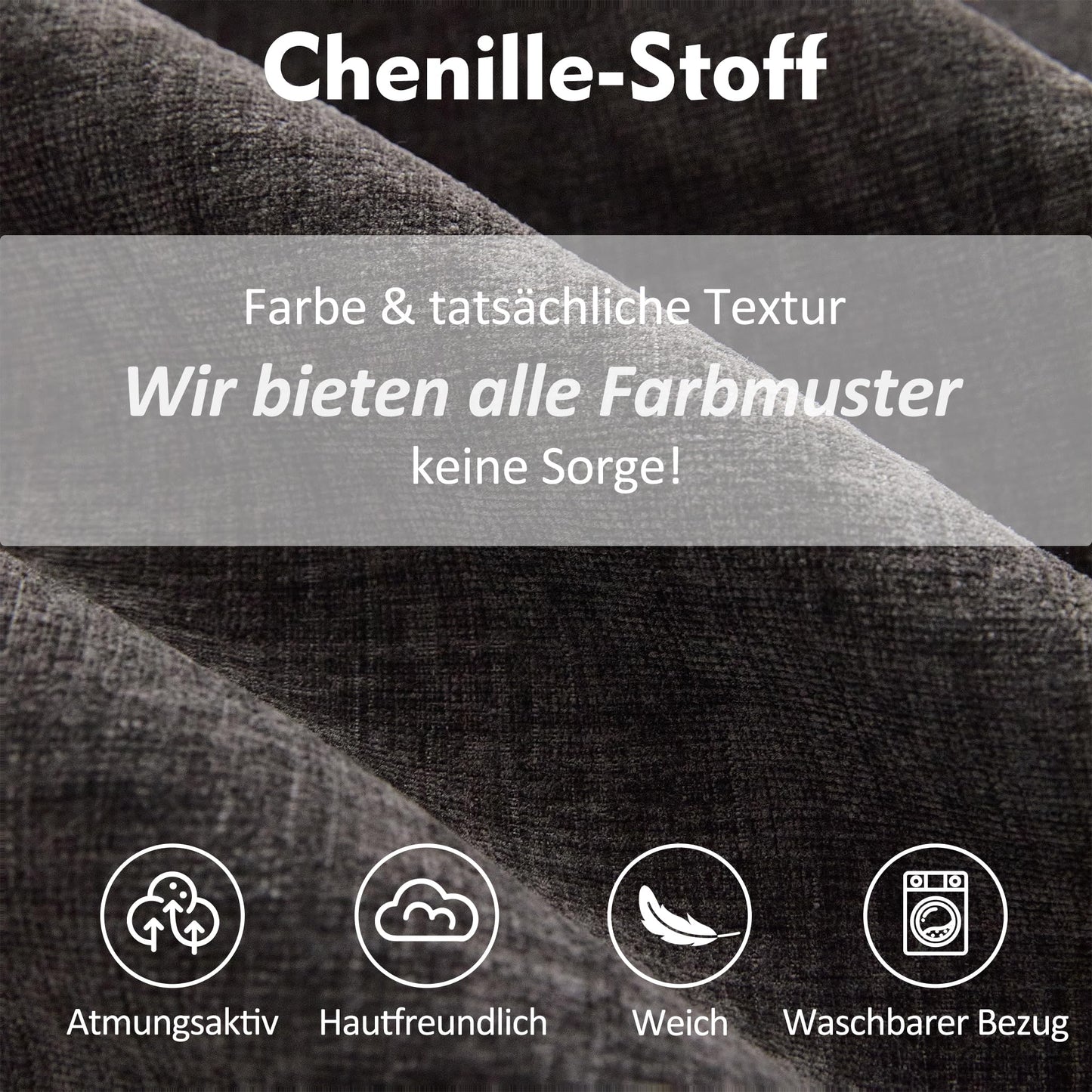 Litbird U-förmiges modulares Sofa 3-Sitzer Ecksofa mit Hocker, tiefes Sitzdesign, Cloud Couch für Wohnzimmer(Hellbraun)