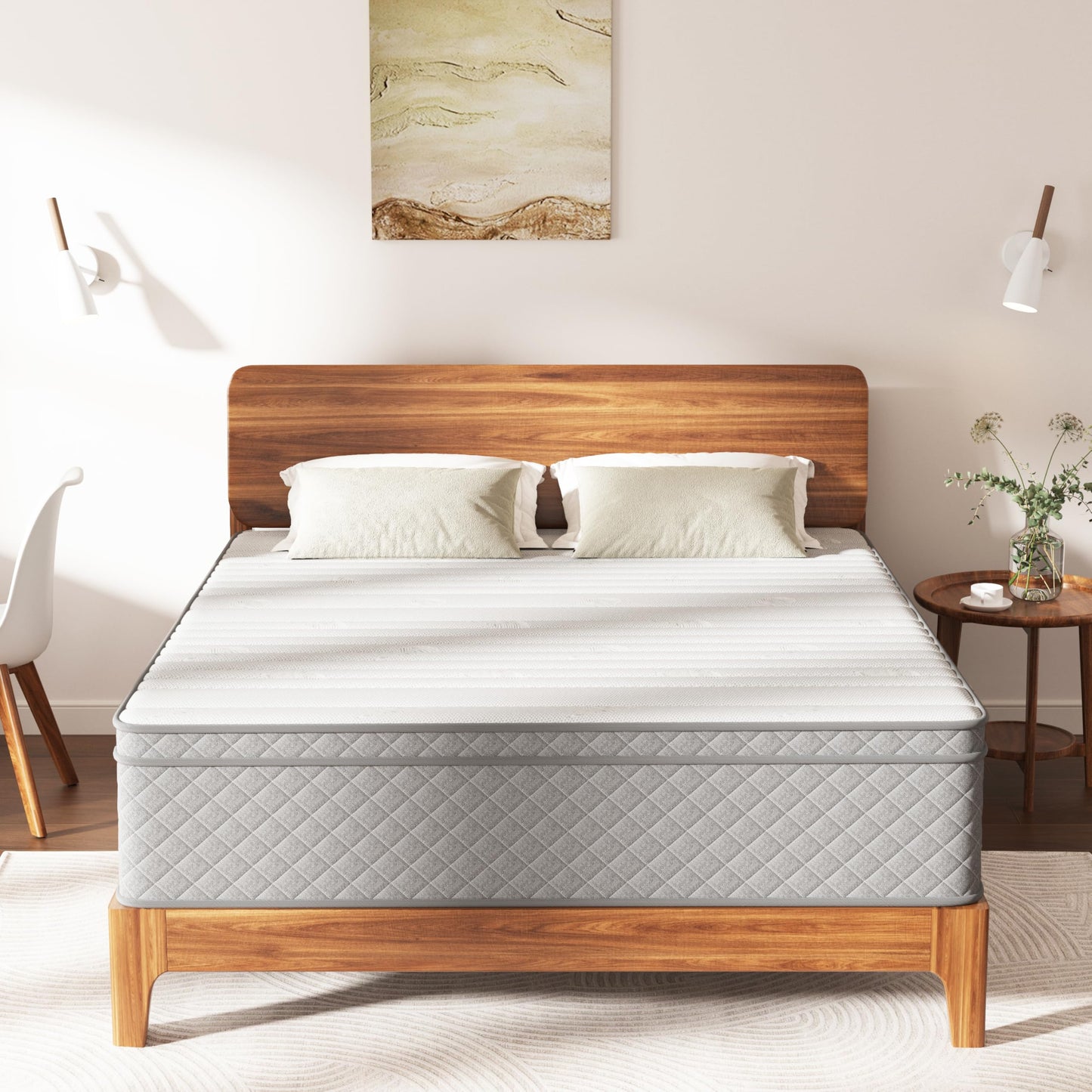 MOLPHIT Mattress 140 x 200 cm, Height 25 cm, Oeko-Tex Certified, Hardness H3 and H4, 7-Zone Pocket Spring Mattress with Comfort Foam, Fabric with Soft, Durable and Skin-Friendly, 140 x 200 x 25 cm