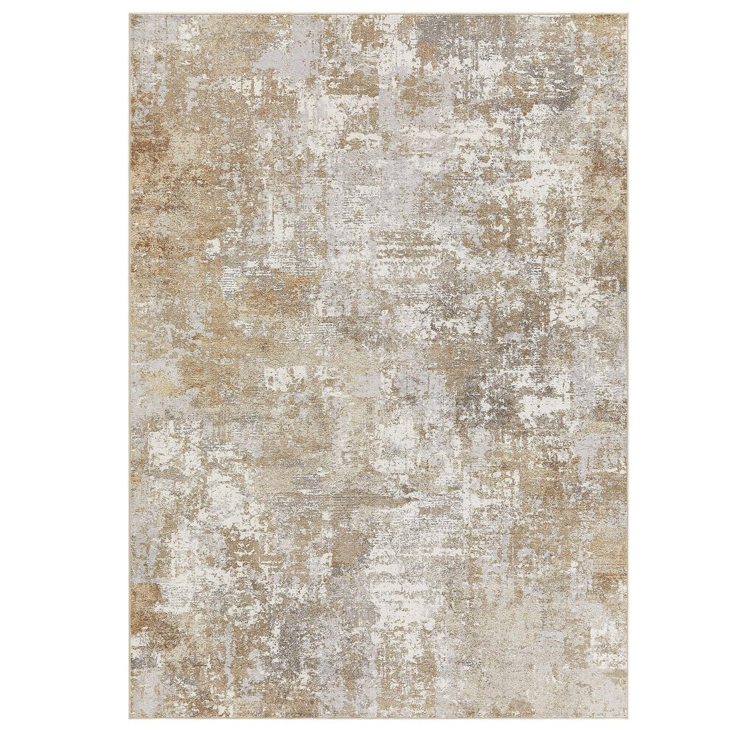 Tortania Washable 5x7 Area Rug for Living Room: Modern Abstract Neutral Large Soft Thin Rugs - Non Slip Indoor Carpet for Bedroom Dining Room Office Nursery Home Floor Decoration - Grey