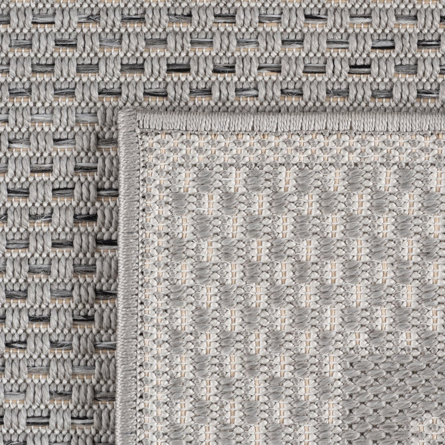 SIMPEX Outdoor Teppich Wetterfest Beige 140x200 cm, UV-beständig, ideal für Küche, Balkon, Terrasse, Garten Wohnzimmer Esszimmer, Skandinavisches Boho-Design, Pfelgeleicht