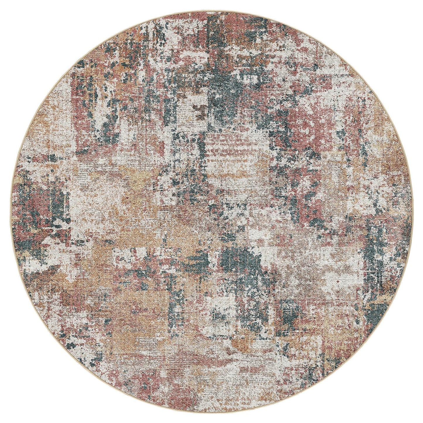 Tortania Washable 5x7 Area Rug for Living Room: Modern Abstract Neutral Large Soft Thin Rugs - Non Slip Indoor Carpet for Bedroom Dining Room Office Nursery Home Floor Decoration - Grey