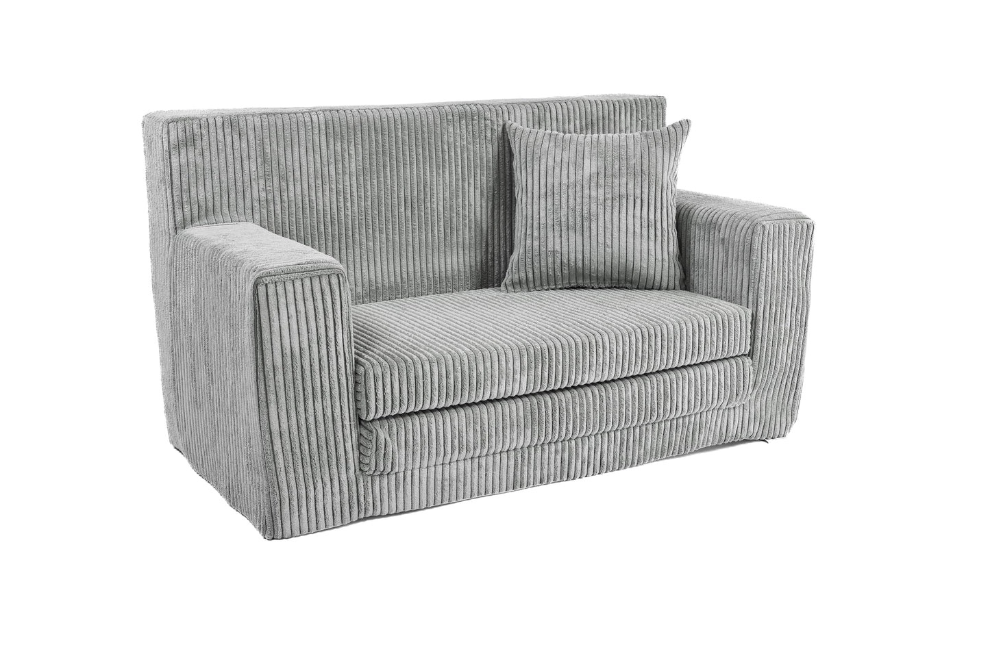 FORTISLINE - Kindersofa ausklappbar 83x47x43cm Oeko-TEX - Spielesofa für Kinder 2in1 - Kindercouch Aufklappen Bettfunktion - Schlafcouch aus Schaumstoff - Kuschel-Cord - Viele Muster (Grau)