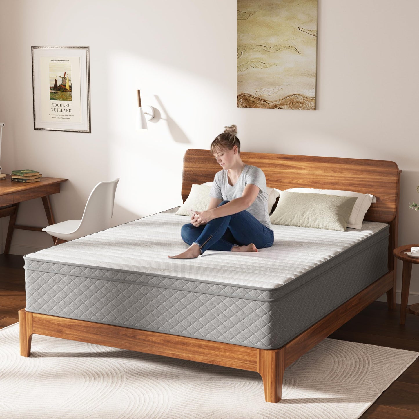 MOLPHIT Mattress 140 x 200 cm, Height 25 cm, Oeko-Tex Certified, Hardness H3 and H4, 7-Zone Pocket Spring Mattress with Comfort Foam, Fabric with Soft, Durable and Skin-Friendly, 140 x 200 x 25 cm