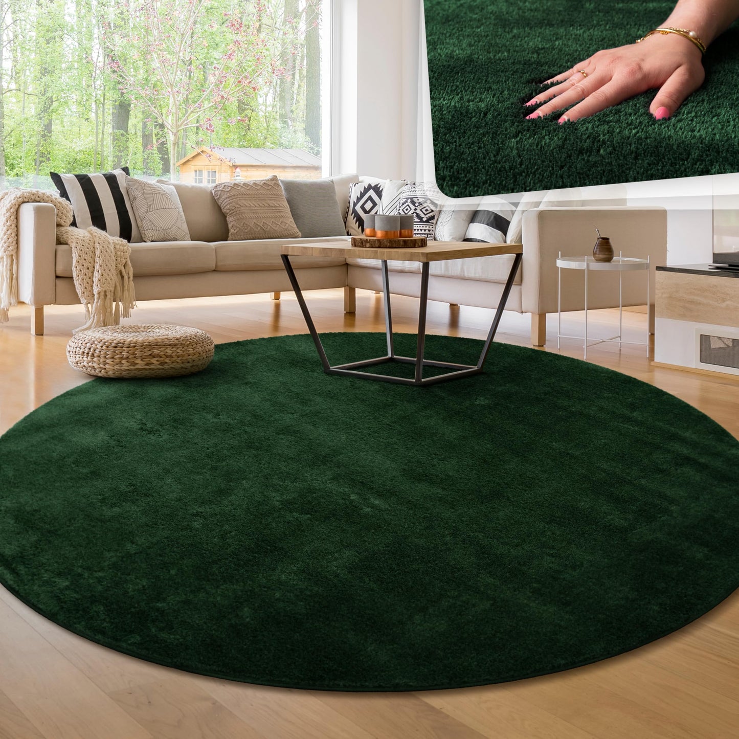 Paco Home Moderner Kuscheliger Wohnzimmer Teppich Kurzflor waschbar flauschig Weich Einfarbig Felloptik zeitlos stilvoll rutschfest pflegeleicht, Grösse:120x170 cm, Farbe:Rosa