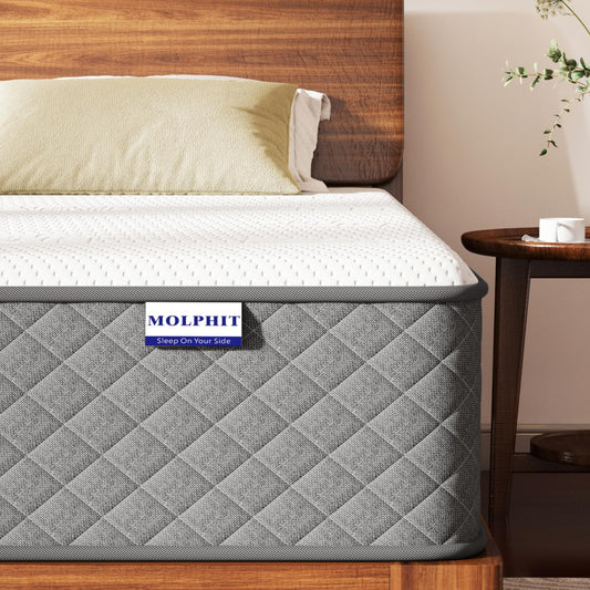 MOLPHIT Mattress 140 x 200 cm, Height 25 cm, Oeko-Tex Certified, Hardness H3 and H4, 7-Zone Pocket Spring Mattress with Comfort Foam, Fabric with Soft, Durable and Skin-Friendly, 140 x 200 x 25 cm