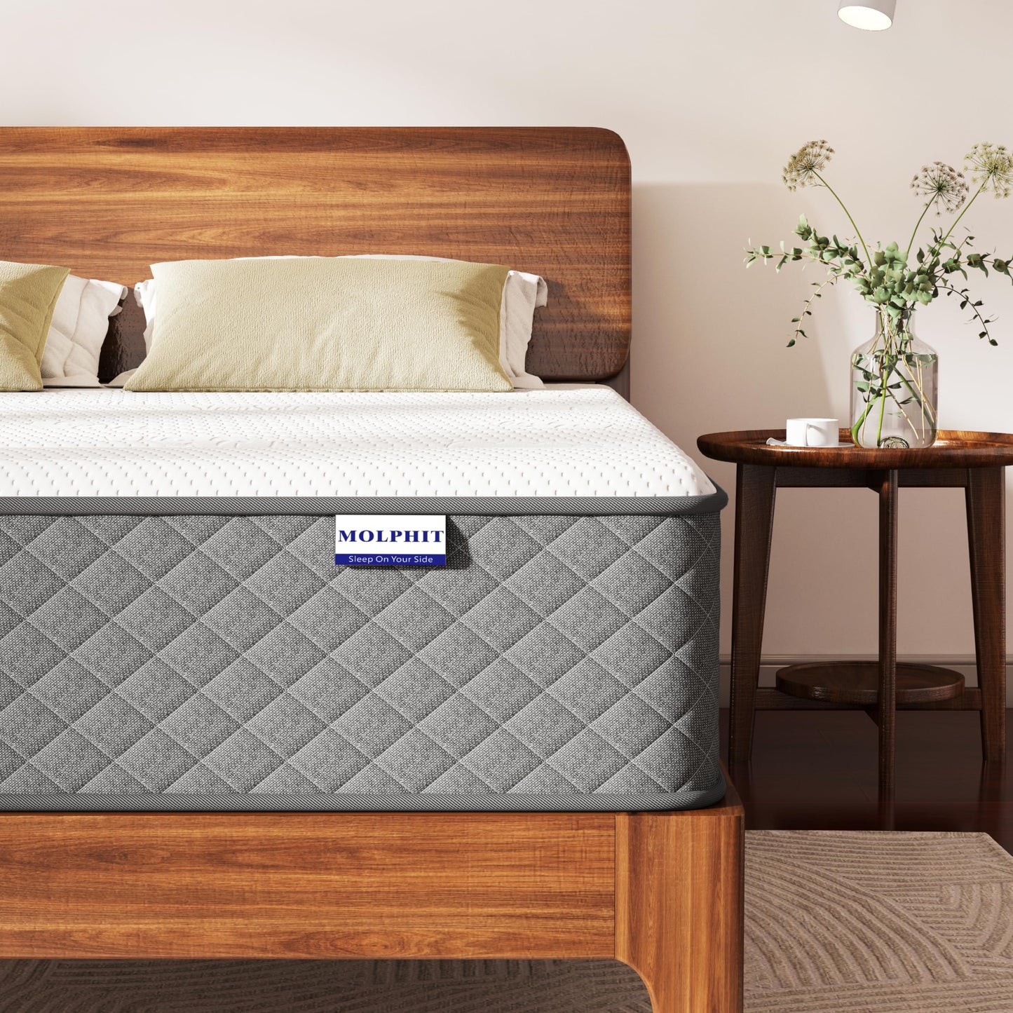 MOLPHIT Mattress 140 x 200 cm, Height 25 cm, Oeko-Tex Certified, Hardness H3 and H4, 7-Zone Pocket Spring Mattress with Comfort Foam, Fabric with Soft, Durable and Skin-Friendly, 140 x 200 x 25 cm