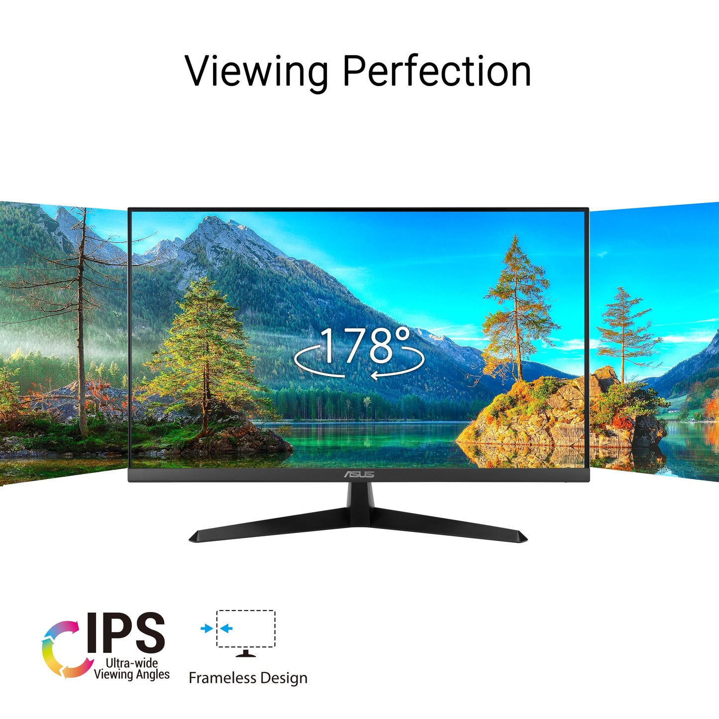 ASUS Eye Care VY279HGR - 27 Inch Full HD Monitor - 120 Hz, 1ms MPRT, AdaptiveSync, GameFast Input - IPS Panel, Vesa 100x100, 16:9, 1920x1080, HDMI, D-Sub