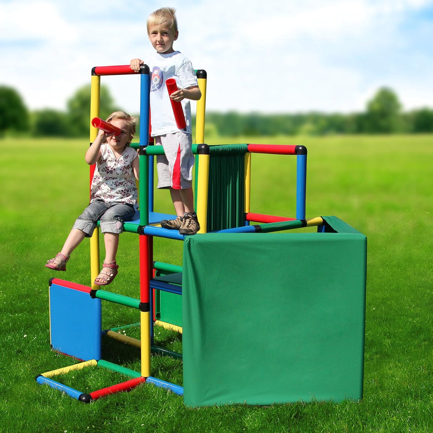 Quadro Universal Baukasten – Modularer Kletterbaukasten für Kinder, 22 Modelle, Ab 6 Monaten, Indoor & Outdoor, Mit Stoffelementen, TÜV-Zertifiziert Classic