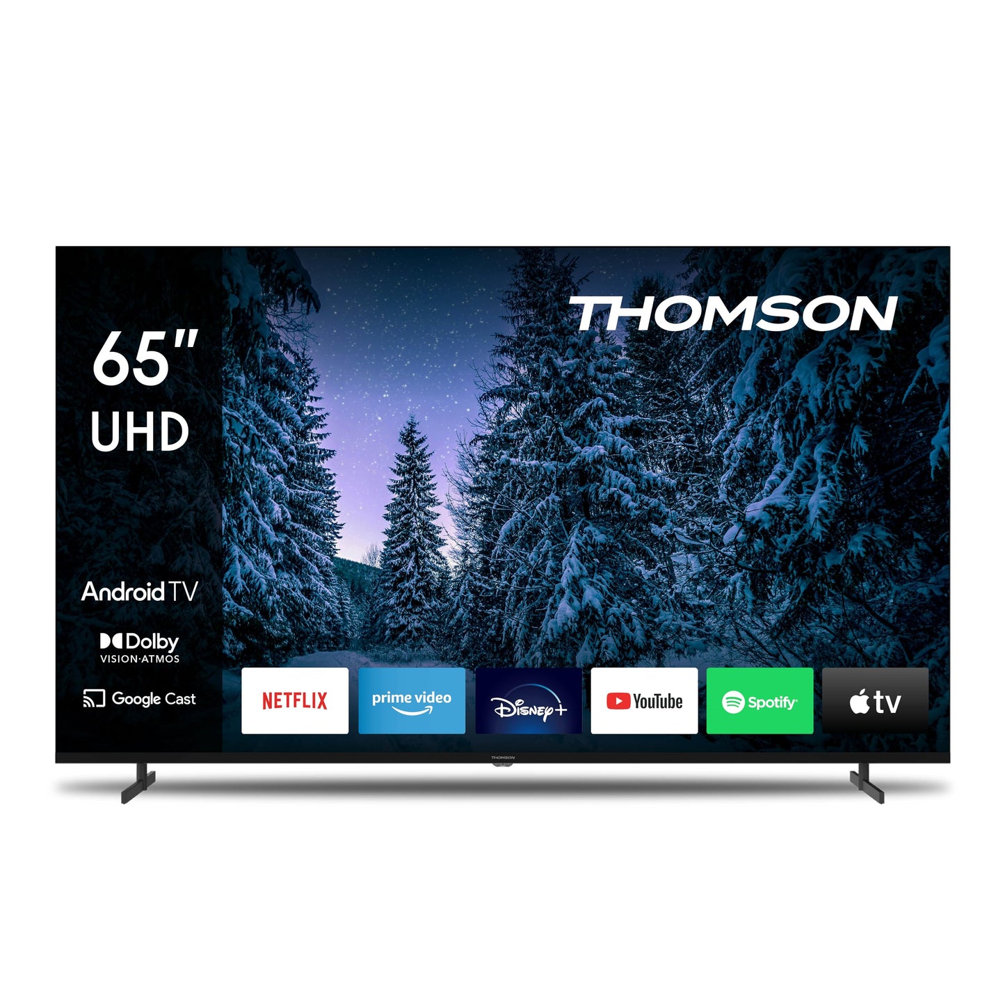 Thomson 43 Zoll (109 cm) 4K Ultra HD Weiß Smart Android TV, Google Assistant, Wi-Fi, Dolby Digital, Bluetooth, Triple-Tuner (Kabel,Satellit,Antenne), HDMI, CI+, A+ Panel – 43UA5S13W