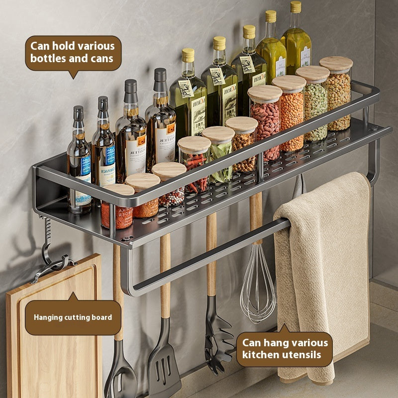 Kitchen Rack Seasoning Multifunctional Wall Mount Storage
