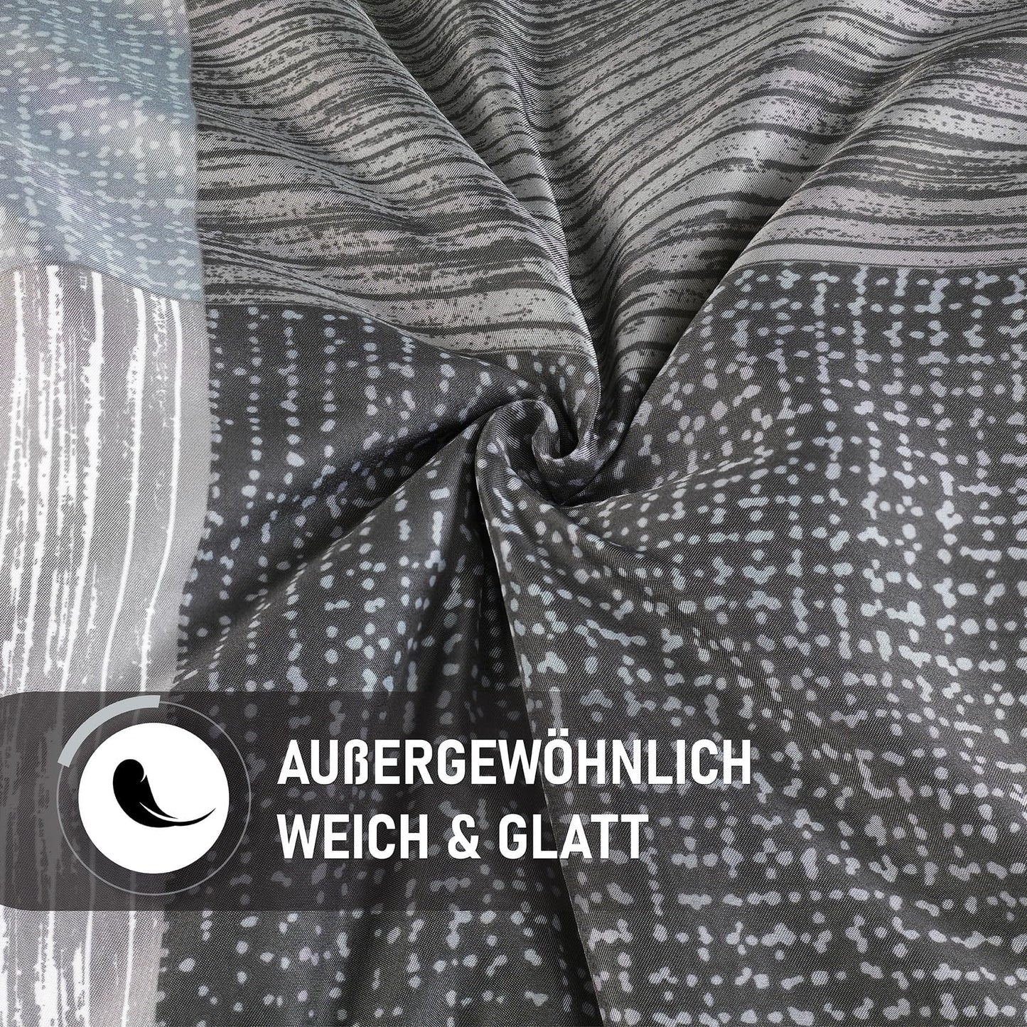 Bed Linen 135 x 200 cm 2-Piece Microfibre Duvet Cover 135 x 200 cm + Pillowcase 80 x 80 cm Breathable Fabric with Zip for Single Bed Modern Checked Design Grey