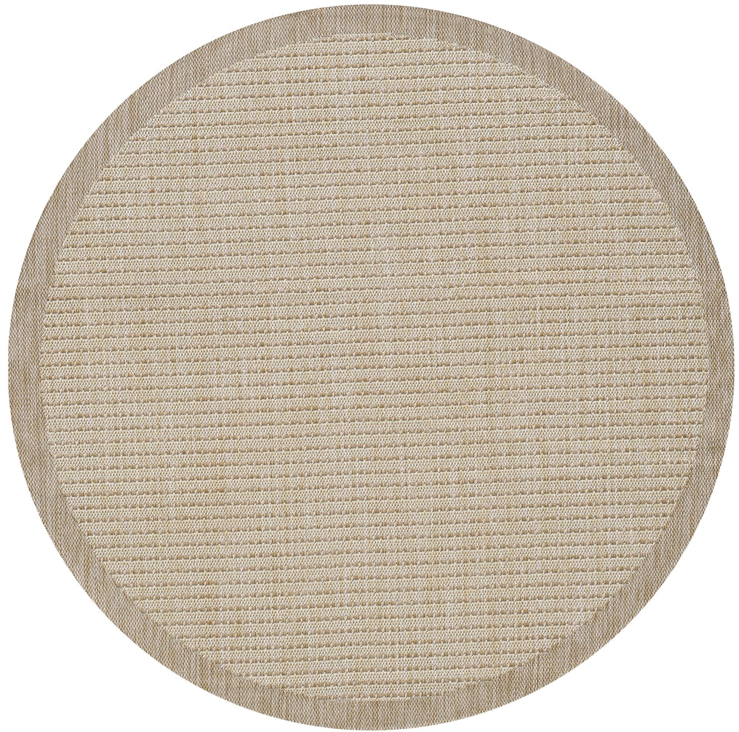 SIMPEX Outdoor Weatherproof Rug for Patio, Balcony, Garden, Kitchen, Plain Design, Flat Weave, Sisal Look, Washable Rug, Size: 140 x 200 cm, Colour: Beige