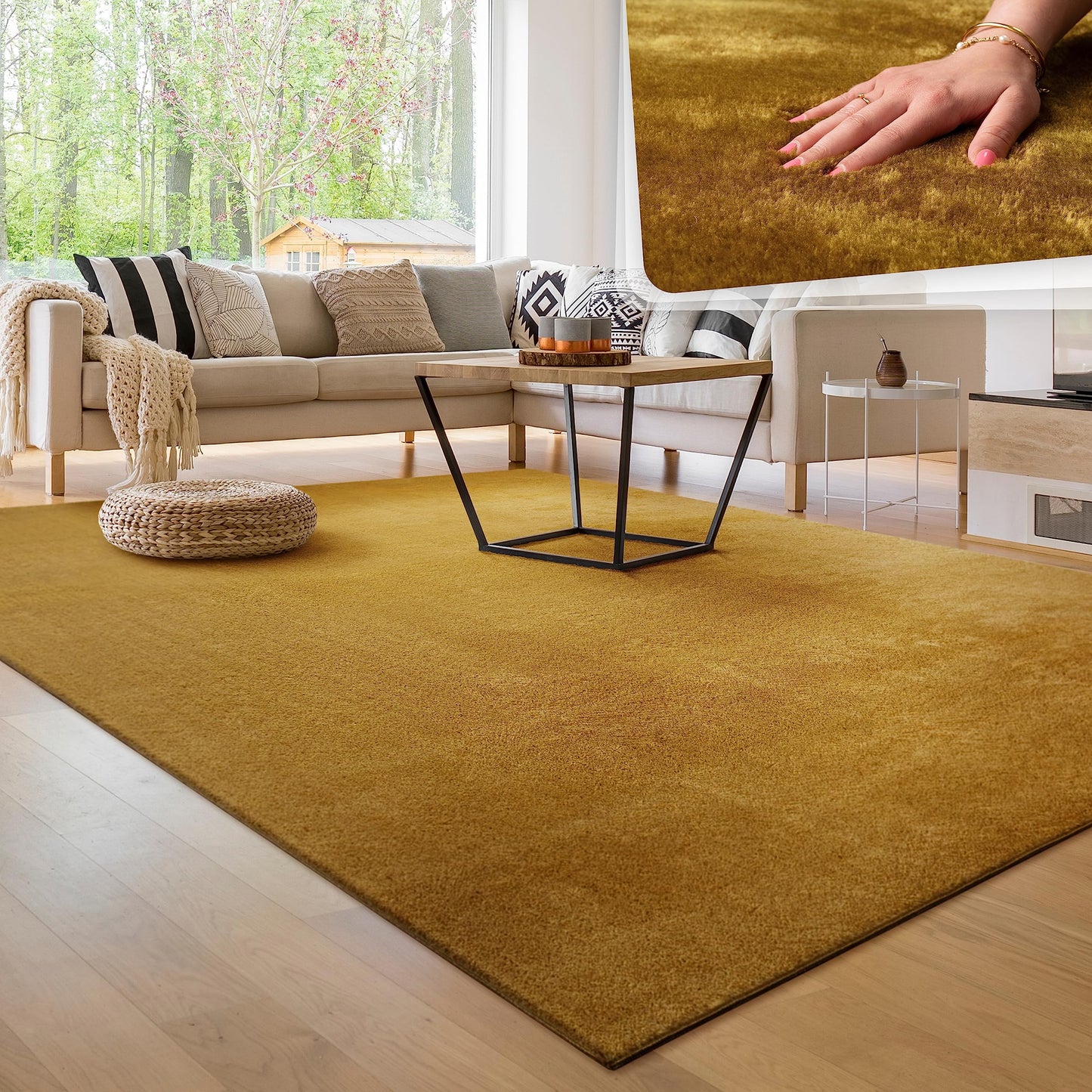 Paco Home Moderner Kuscheliger Wohnzimmer Teppich Kurzflor waschbar flauschig Weich Einfarbig Felloptik zeitlos stilvoll rutschfest pflegeleicht, Grösse:120x170 cm, Farbe:Rosa