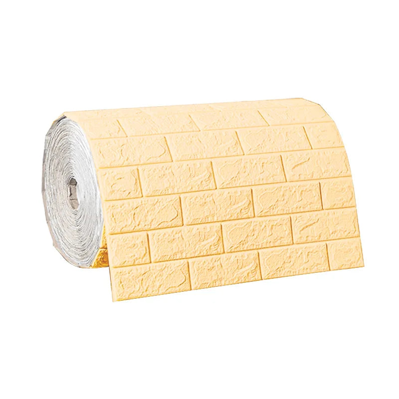 70cmx1m Waterproof and Moisture-proof Self-adhesive DIY Wallpaper Living Room 3D Imitation Brick Bedroom Home Decoration