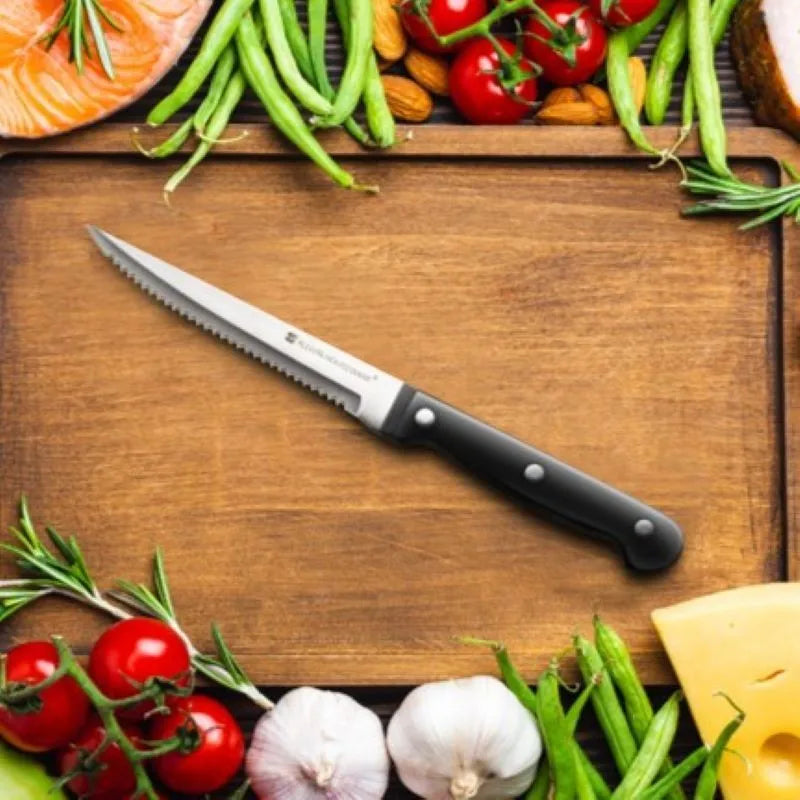4/6/8/12 Pcs Steak Knives Forks Set Sharp Blade Black PP Handle Outdoor BBQ Picnic Meat Cutter Multi-function Fish Cutting Knife
Küchenmesser, Klassisch
