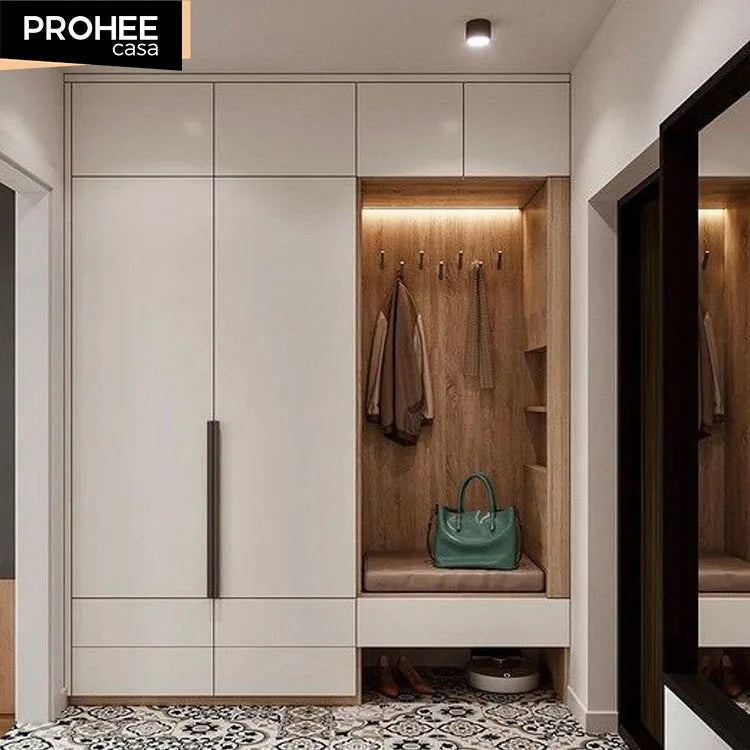 Simple design Living room furniture Household wooden entrance Shoe cabinet with seat