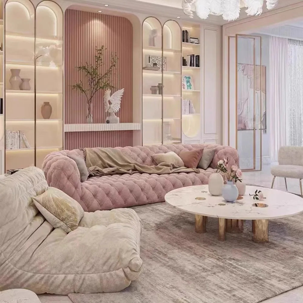 Indulge Opulent Comfort Elegant Italian Sofa Living Room Sofas Set Designed Relaxation Chic Canape Salon Mueble Home Aesthetics