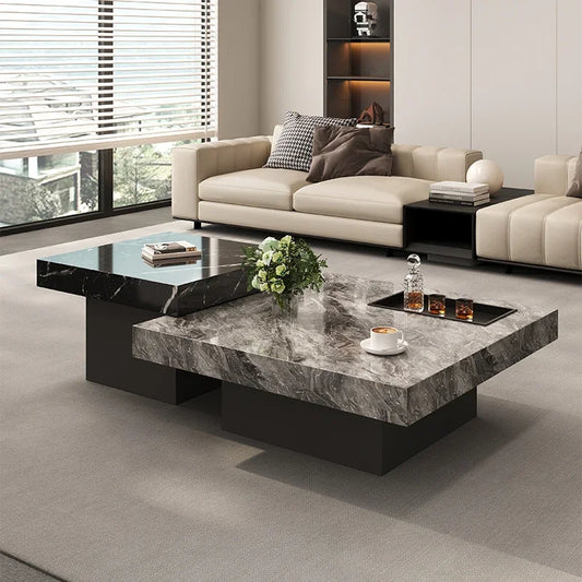 Italian Minimalist Coffee Table Modern Minimalist Living Room Marble Luxury Chinese Side Table Mesa Centro Terrace Furniture