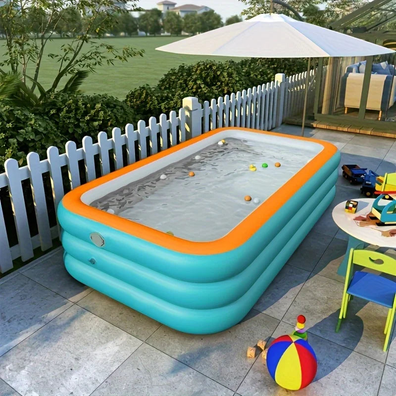 Easy-Setup Inflatable Swimming Pool for Family Fun - Durable Pvc, Perfect for Backyard Water Parties