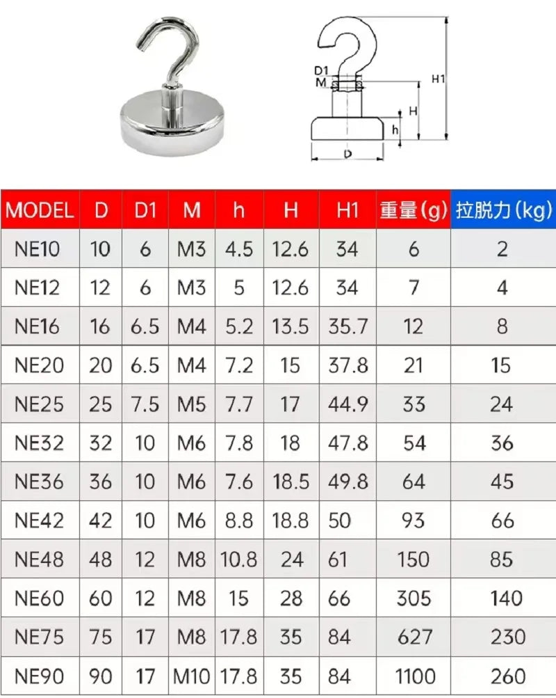 10PCS Strong Magnet Hooks Multi-Purpose Storage Hooks Home Kitchen Bar Key Universal Hooks Bathroom Hangers