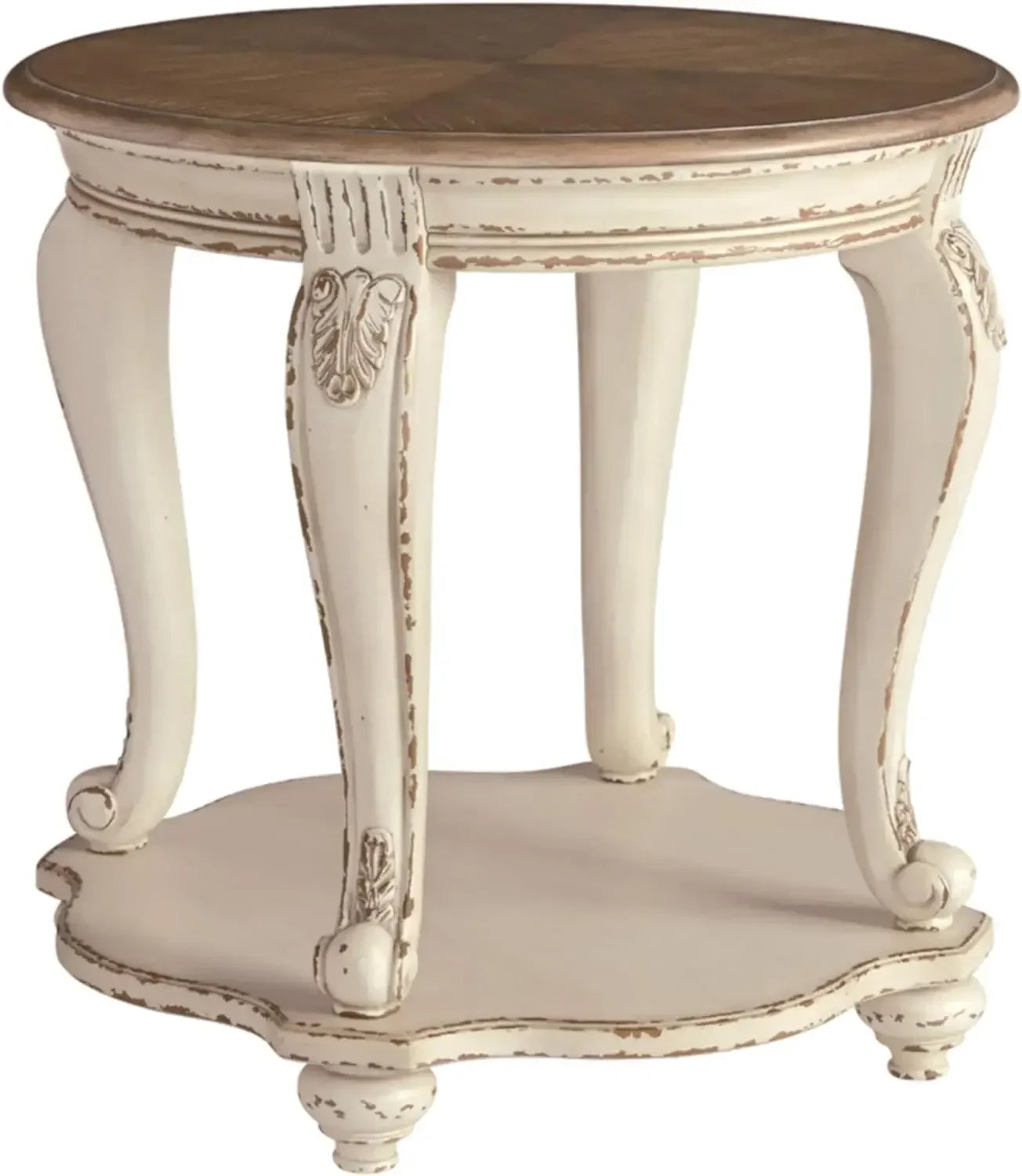Coffee Table Room Realyn Casual Cottage Coffee Table Antique White & Brown Living Room Chairs Furniture Tables Mesas Coffe Café