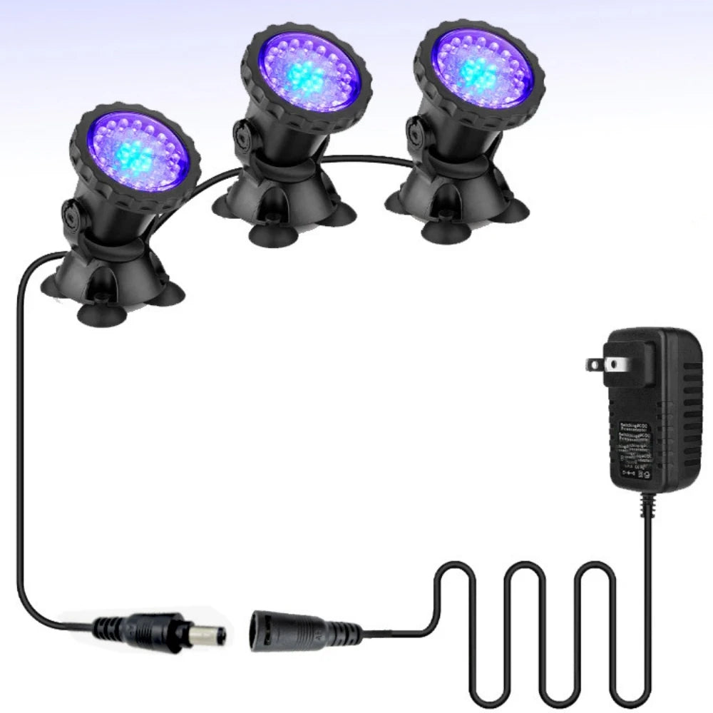 IP68 Waterproof LED Underwater Light Bluetooth APP Remote Control Night Lamp Swimming Pool Fountains Pond Aquarium Spot Light