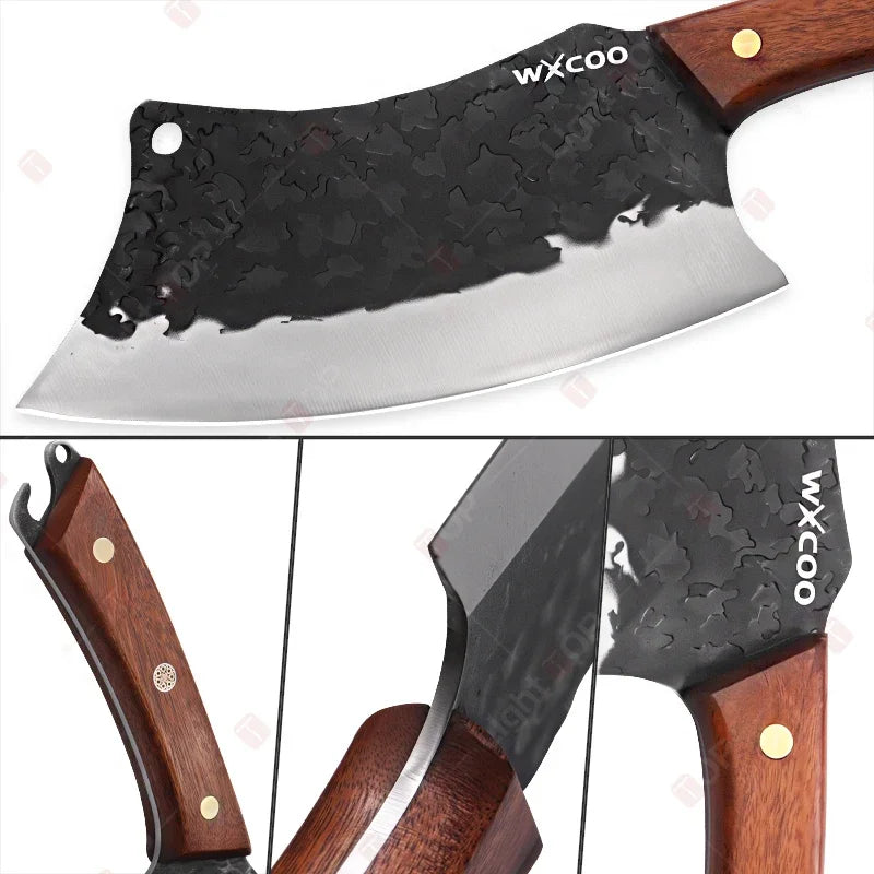 1~4pcs Professional Kitchen Butcher Knife Set for Meat Fish Cleaver Chef 's Knife Hand Forged Boning Knife for Cooking Tool