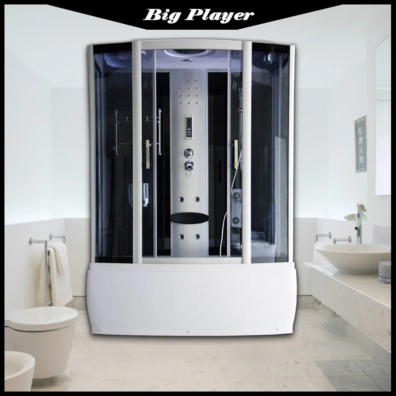 Shower Room with Steam Overall Rectangular Tempered Glass Partition Household Sliding Door Toilet Bath Room