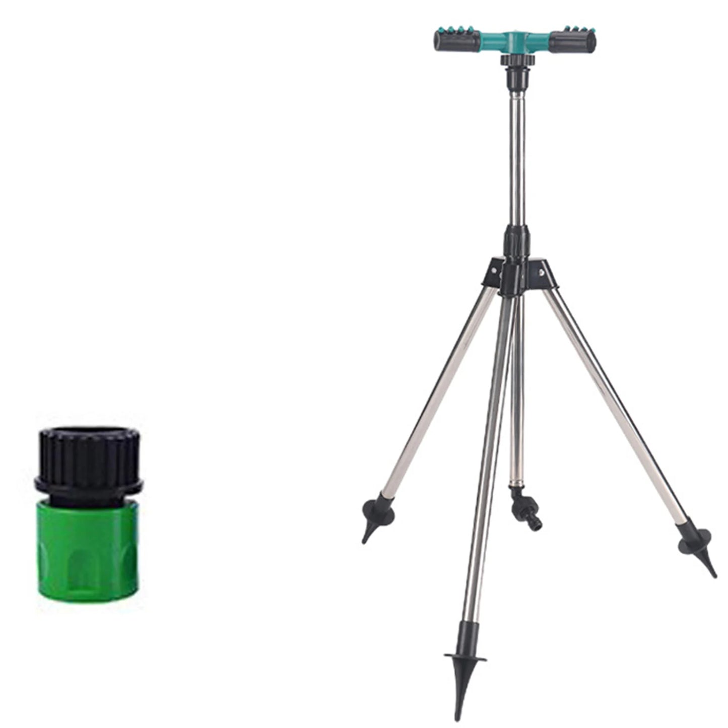 Lawn Tripod Sprinkler Telescopic Tripod Auto Rotating Sprinkler For Efficient Lawn Garden Watering