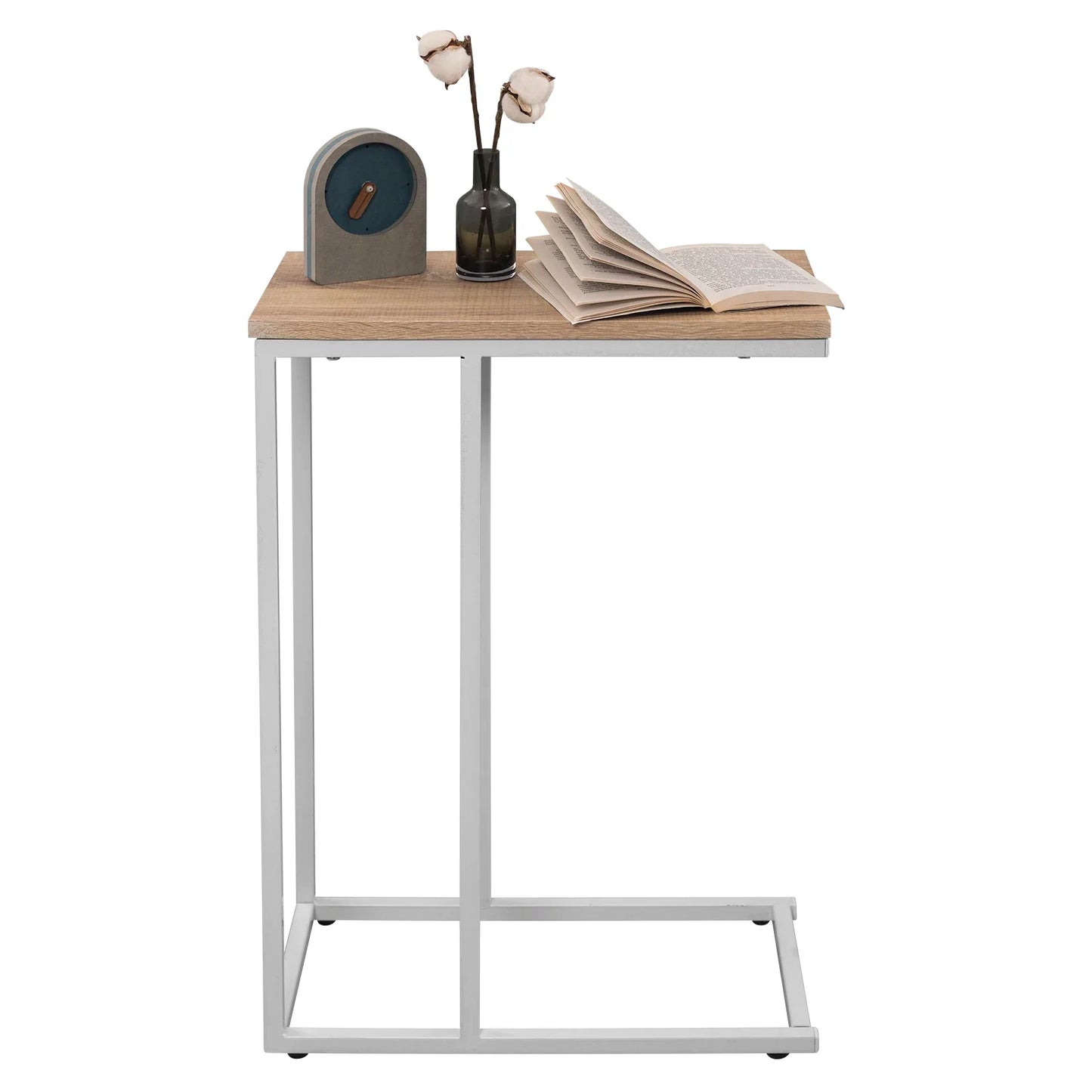 WOLTU End Table Side Table Coffee Tea Table Laptop Desk with Metal Frame Nightstand Table Bedroom Living Room Home Furniture