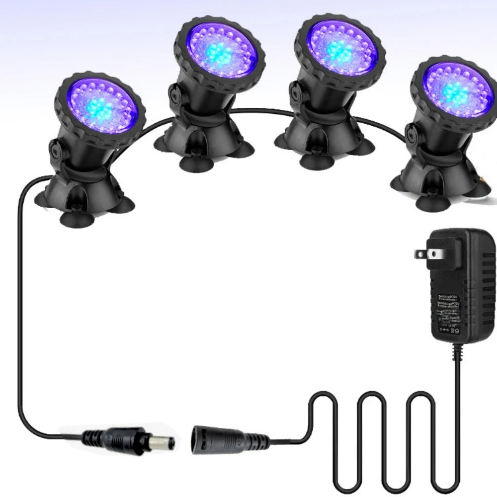 IP68 Waterproof LED Underwater Light Bluetooth APP Remote Control Night Lamp Swimming Pool Fountains Pond Aquarium Spot Light