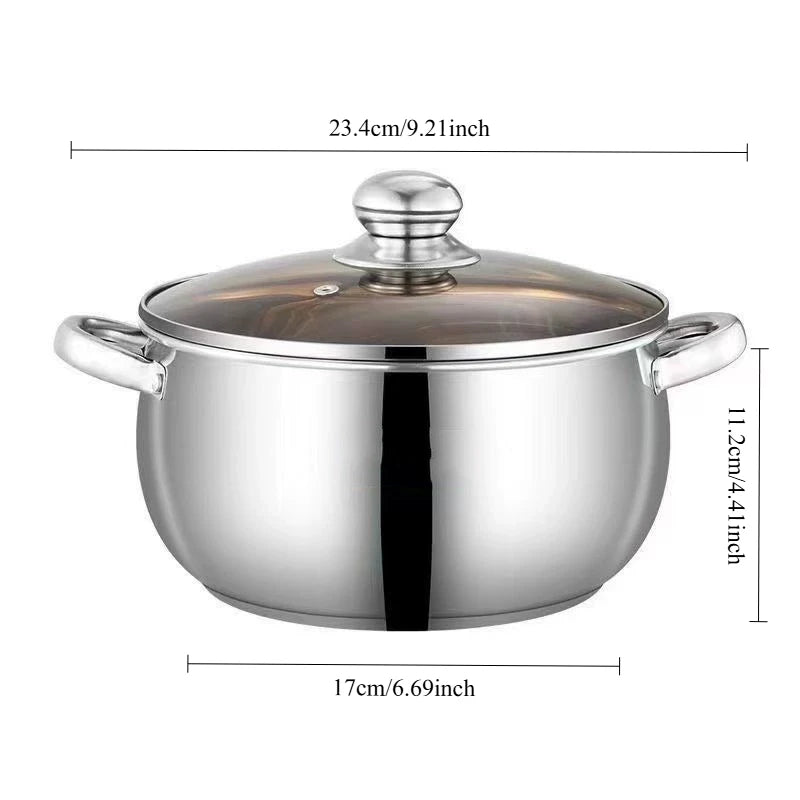 15pcs 3-Ply Stainless Steel Pots and Pans Set Kitchen Cookware Sets with Glass Lids, Stay-Cool Handle, Oven Safe Dishwasher
Kochtöpfe,Topf Set