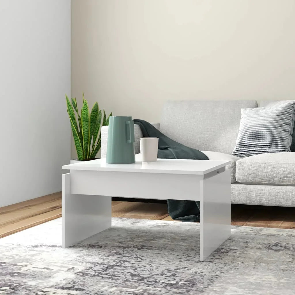 68x50x38 cm White Coffee Table, Nordic Coffee Table for Living Room Table Low side Living Room Furniture