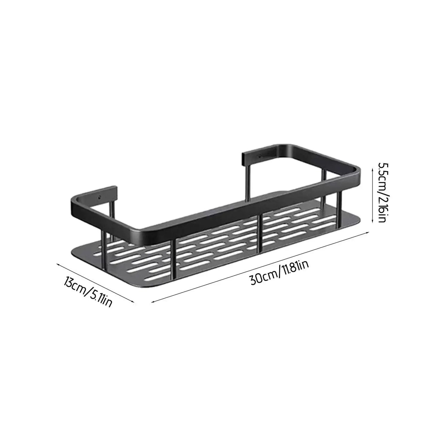 Punch Free Wall Mounted Bathroom Shelf No Drill Shower Shelf Kitchen Storage Organizer Shampoo Rack Makeup Storage Organizer