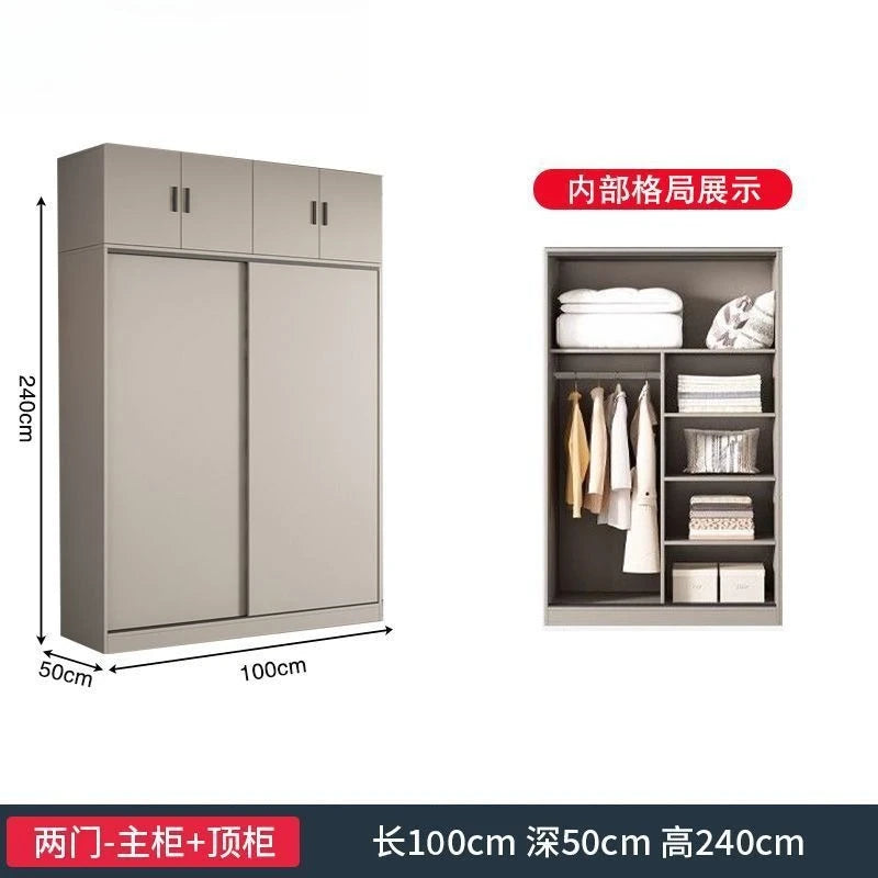 All solid wood sliding door wardrobe bedroom durable sliding door sliding door cabinet