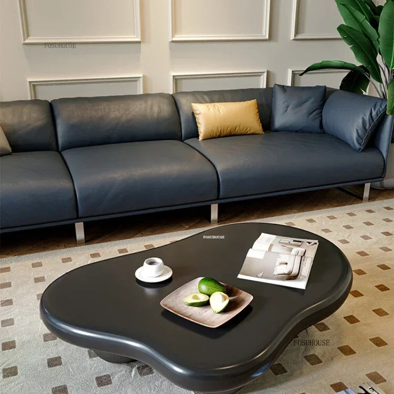 European Designer Cloud Coffee Tables Living Room Furniture Creative Irregular Tea Tables Luxury Small Apartment Sofa Side Table