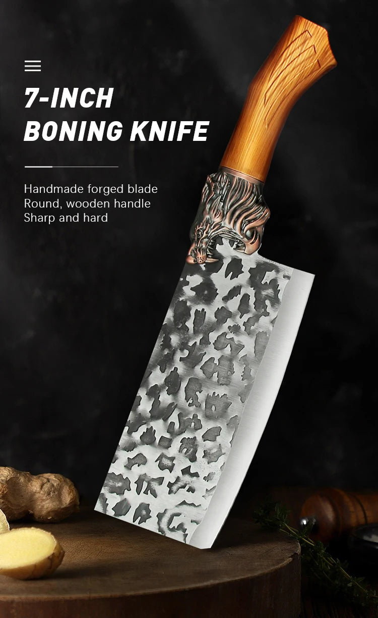 6" Butcher Knife Stainless Steel Boning Knife Handmade Forging Chef Knives meat cleaver knife 3cr13mov kitchen knives set