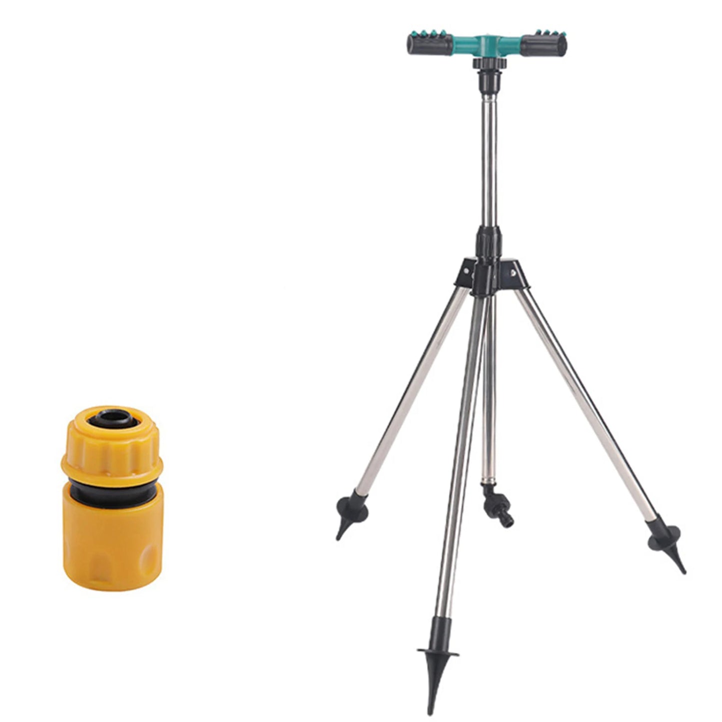Lawn Tripod Sprinkler Telescopic Tripod Auto Rotating Sprinkler For Efficient Lawn Garden Watering