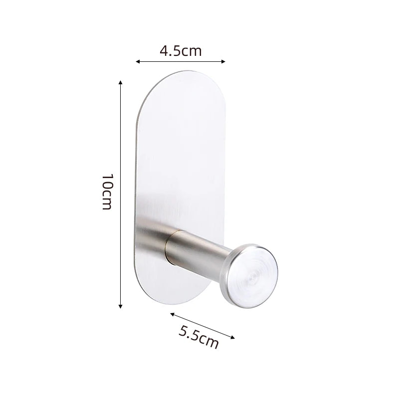 No Drilling Stainless Black Silver Towel Bar Self-adhesive Hook Paper Holder Towel Ring Brushed Gold Bathroom Accessories Set