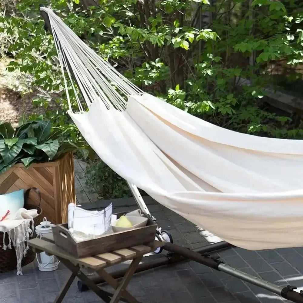 Portable Outdoor Garden Tourist Double Hammocks Travel Camping Leisure Sleeping Hanging Hammock Swing Nature Hike