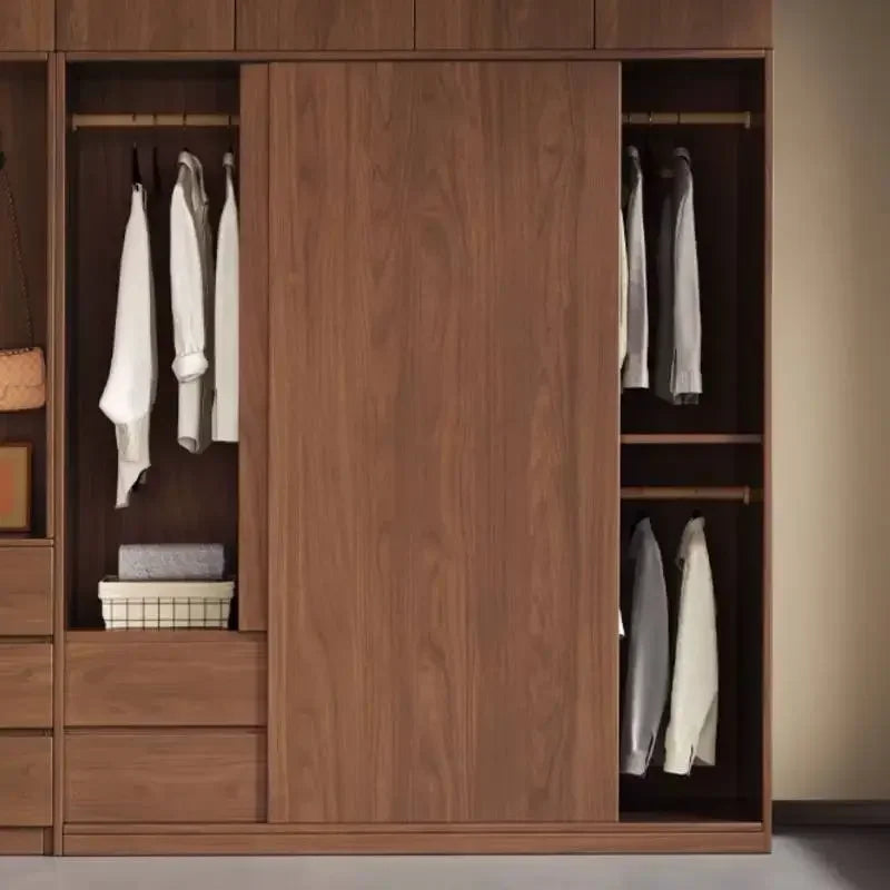 Aesthetic Luxury Orgnizer Wardrobes Wood Modular Stylish Wooden Wardrobe Bedroom Shelves Display Armario Ropero Furniture