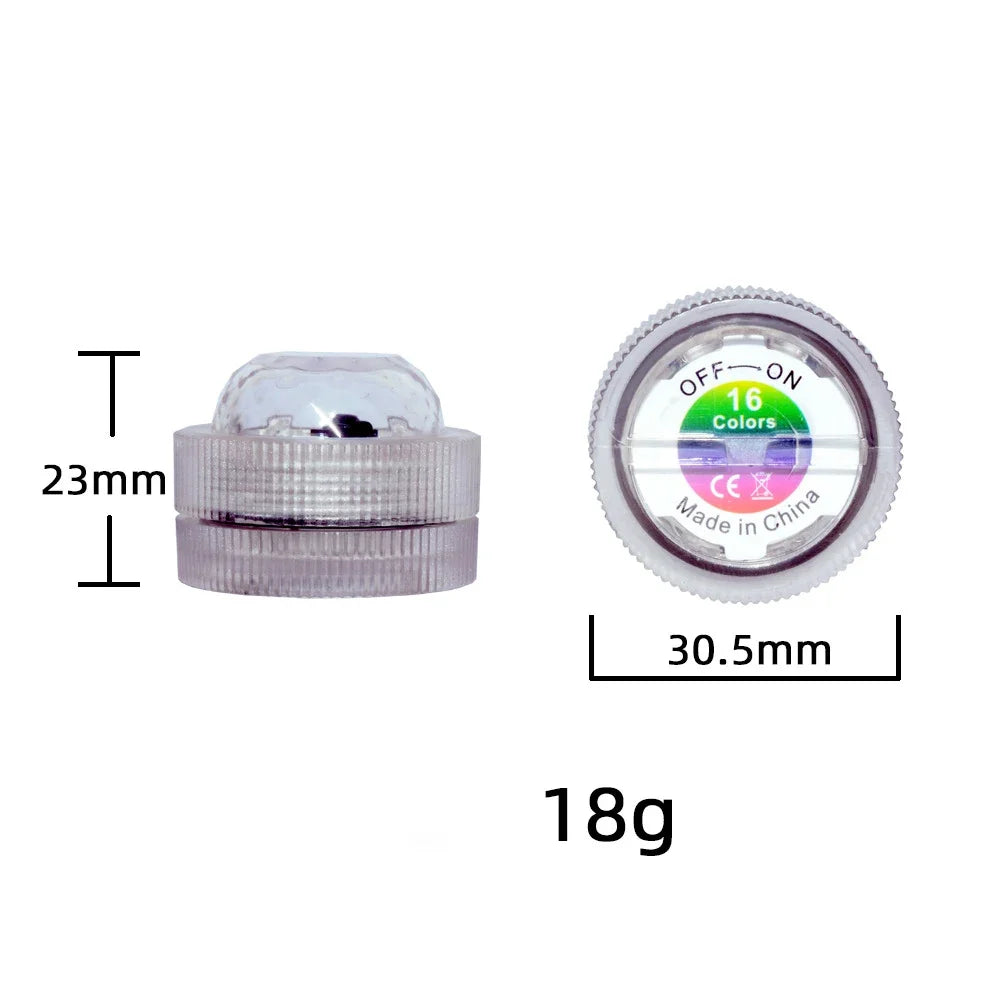 IP68 RGB Submersible Light 21/24key Remote Control Battery Operated Underwater Night Lamp for Swim Pool Outdoor Garden Party