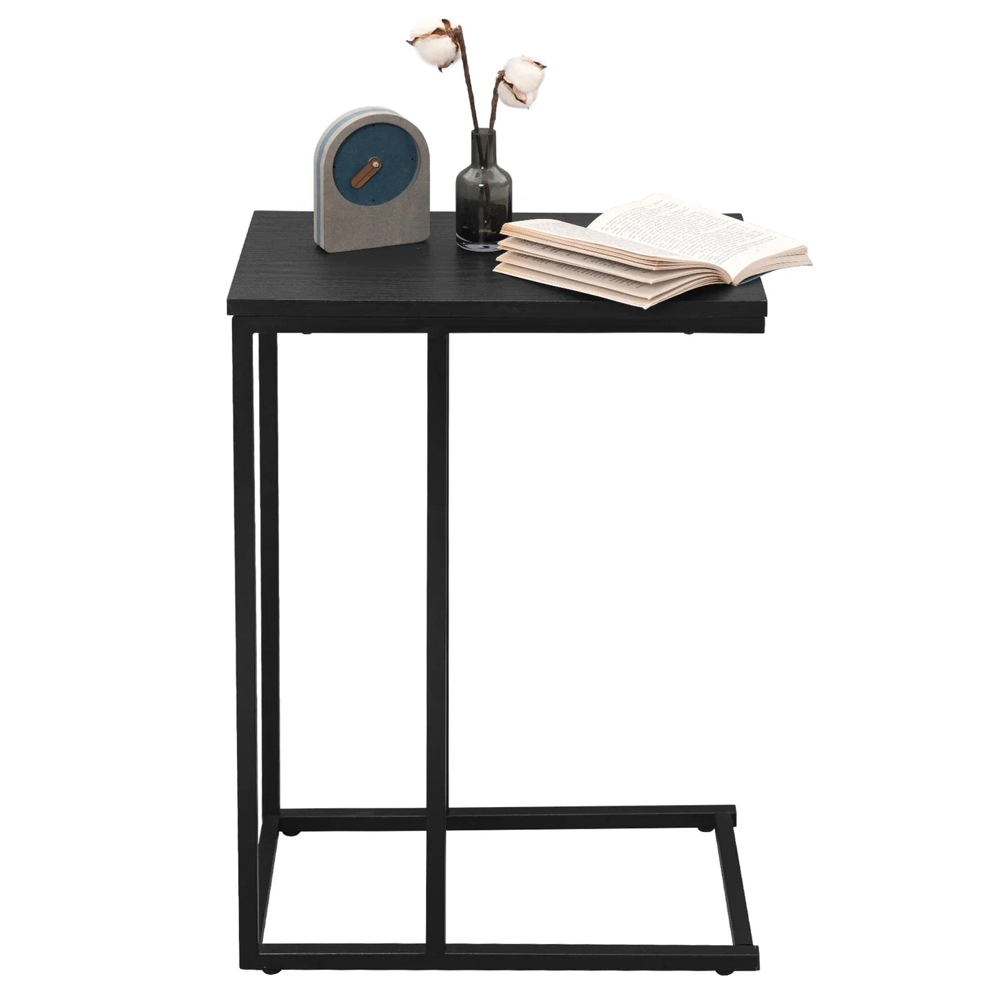 WOLTU End Table Side Table Coffee Tea Table Laptop Desk with Metal Frame Nightstand Table Bedroom Living Room Home Furniture