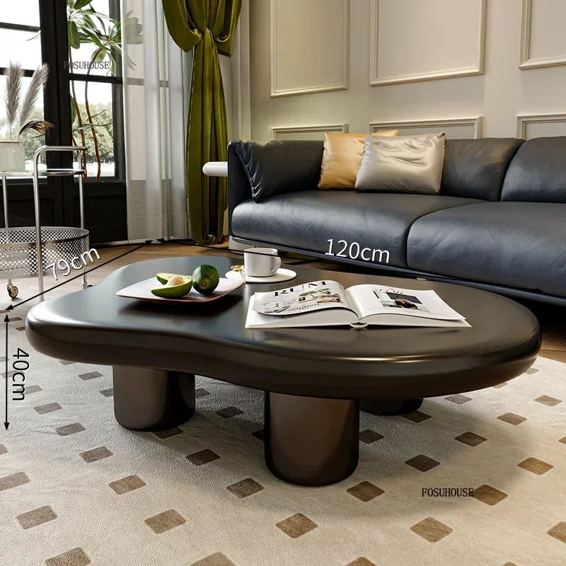 European Designer Cloud Coffee Tables Living Room Furniture Creative Irregular Tea Tables Luxury Small Apartment Sofa Side Table