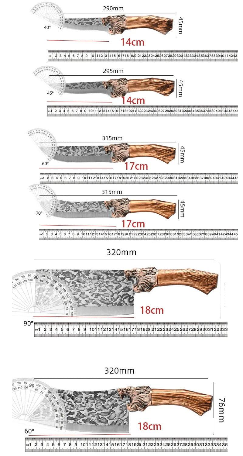 6" Butcher Knife Stainless Steel Boning Knife Handmade Forging Chef Knives meat cleaver knife 3cr13mov kitchen knives set