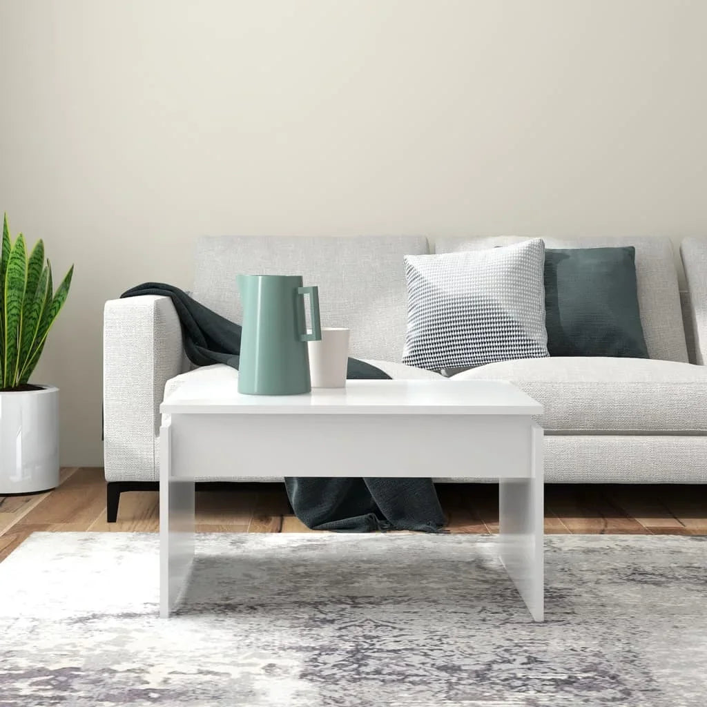 68x50x38 cm White Coffee Table, Nordic Coffee Table for Living Room Table Low side Living Room Furniture