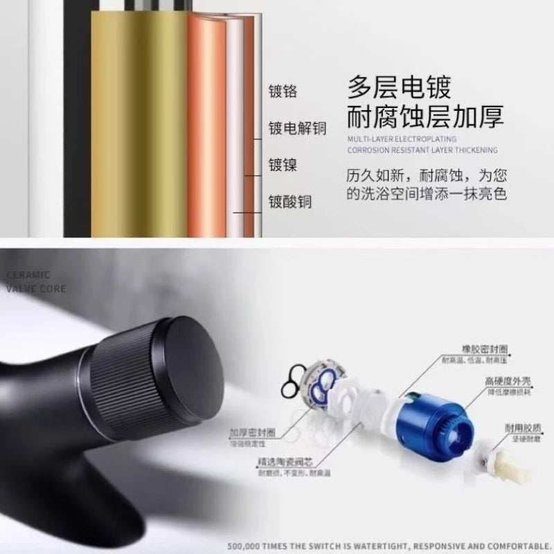 Waterfall faucet Stainless steel hot and cold water faucet G1/2 (20 mm) thread Wash basin faucet High-end art