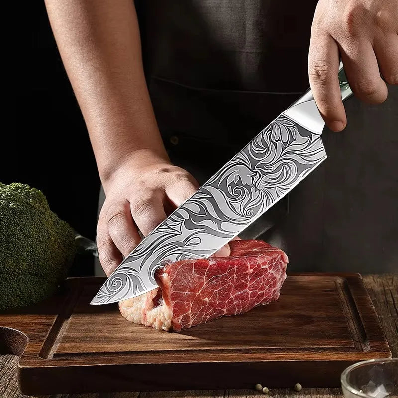 Stainless Steel Professional Japanese Kitchen Knives Durable Slicing Boning Paring Bread Utility Knife Chef Cleaver Meat Knife
Küchenmesser
