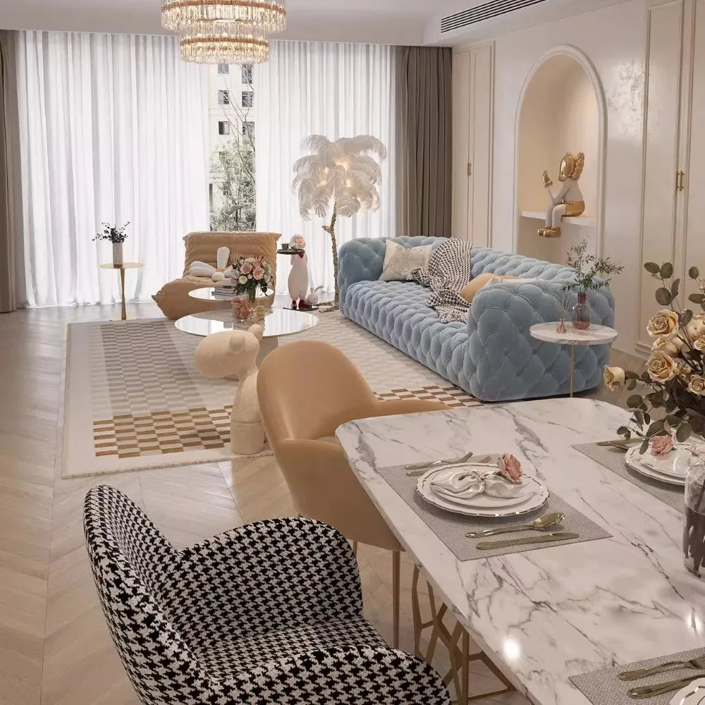 Indulge Opulent Comfort Elegant Italian Sofa Living Room Sofas Set Designed Relaxation Chic Canape Salon Mueble Home Aesthetics